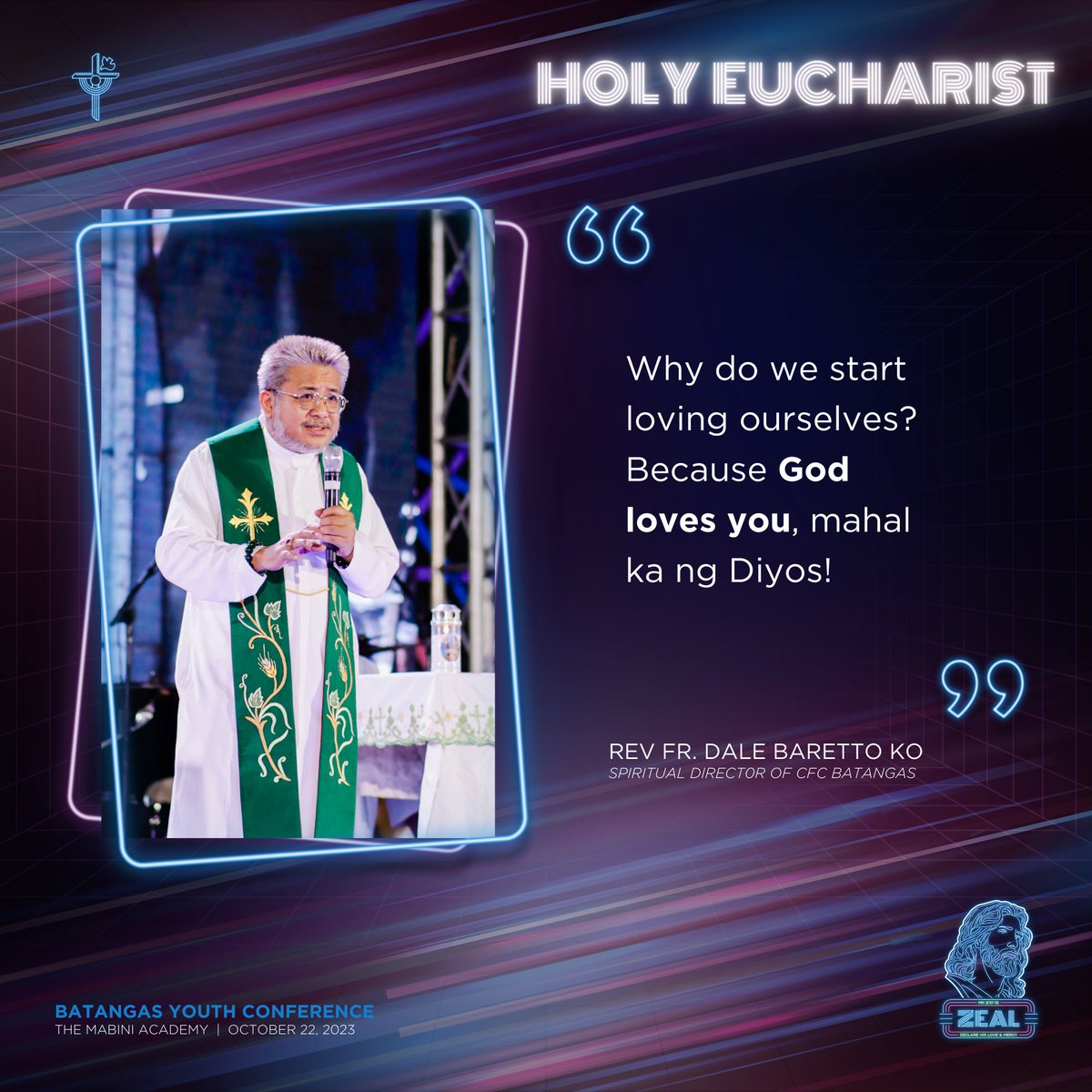 cfcyfcbatangas's tweet photo. Today’s Holy Eucharist, Fr. John reminds us that God is present because we are created in His image and likeness. Thus, He is after our well-being, not what separates us from Him. May this empower us to continue to pursue holiness and excellence, whenever and wherever. https://t.co/BzkxIb1oSI