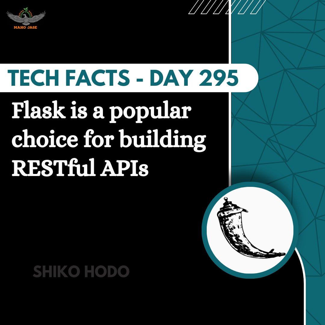 mahojase's tweet image. Tech Facts: Day 295
#flaskpython #flask #pythonflask #flasktutorial #flaskdevelopment #flaskmicroframework #flaskapi #flaskwebdevelopment #flasktutorialforbeginners #flaskcourse #flaskcertification #python #django #coding #programming #development #dailytechfacts #mjit