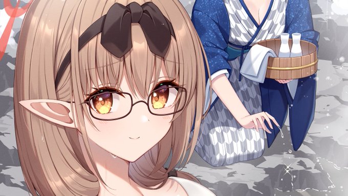 FANBOXで温泉チナツのえち差分+おまけで眼鏡&amp;リボンoff差分を公開しました～!
◆FANBOX : https://t.co/p8qdOLlWJo 