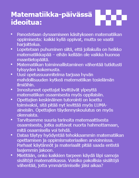 Tiesitkö, että tänään on kansallinen matematiikan päivä? No nyt tiedät😁
ess.fi/paakirjoitus-m… 

#opehommat #koulu #matematiikka <a href="/oajry/">OAJ</a>