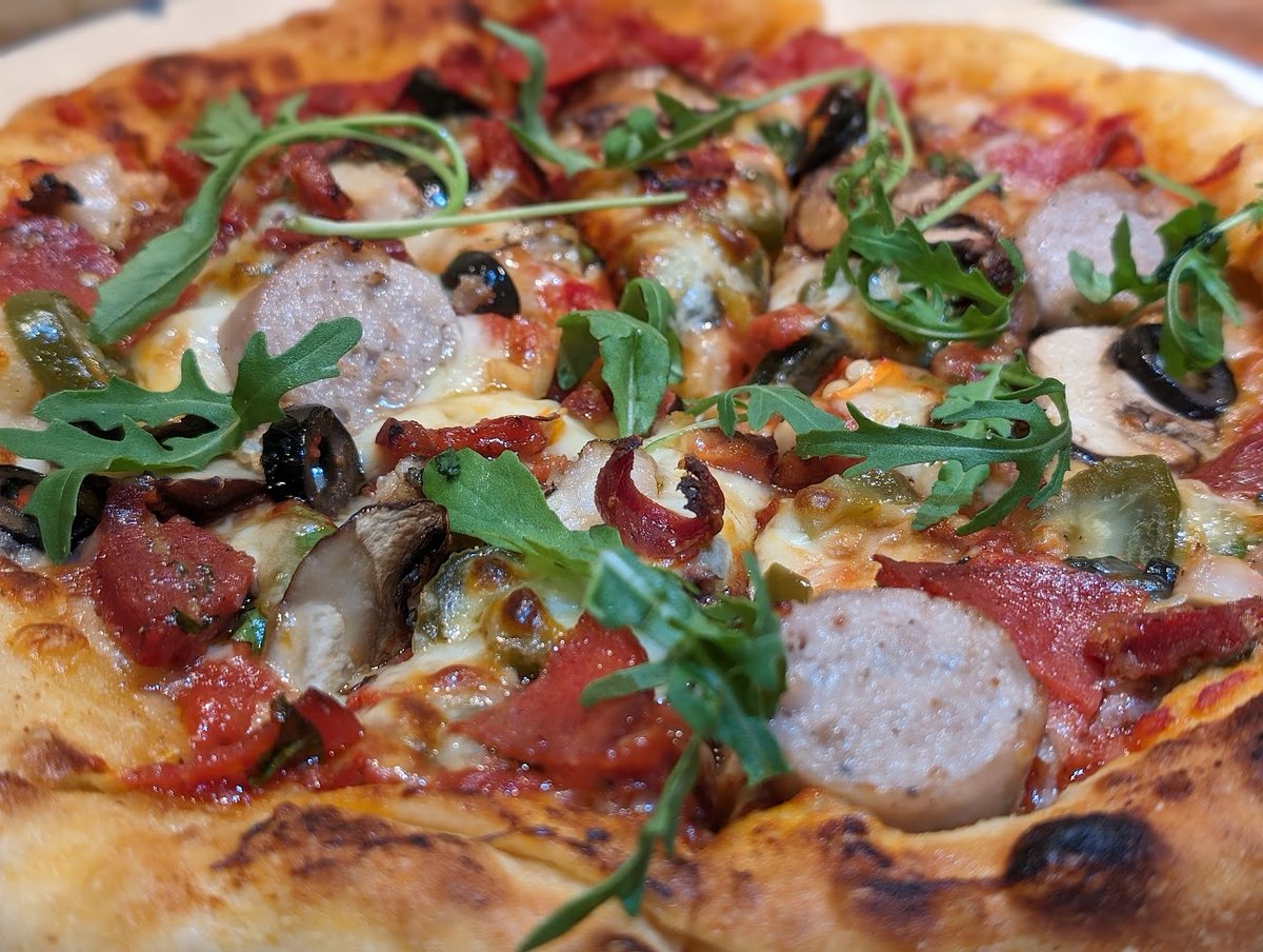 Sourdough discard pizza  (meat feast) <a href="/jamesmartinchef/">James Martin</a>
<a href="/staffordshire/">staffordshire</a>
<a href="/bbcgoodfood/">Good Food</a>
@BBCFood
<a href="/gbchefs/">Great British Chefs</a>
<a href="/jamieoliver/">Jamie Oliver</a>
<a href="/GMartidavies/">Martin B</a>
<a href="/ChefTomKerridge/">Tom Kerridge</a>
<a href="/SundayBrunchC4/">Sunday Brunch</a>