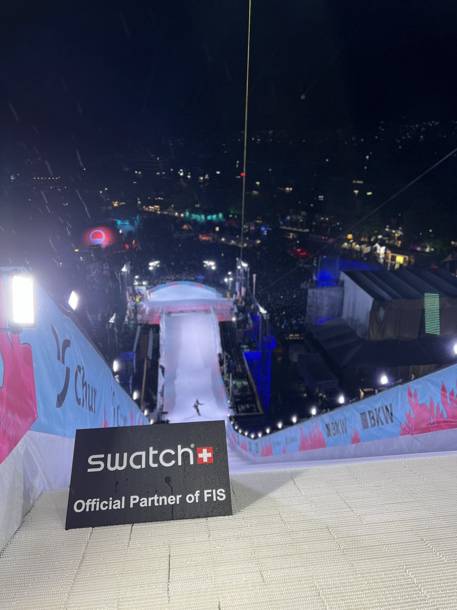 Wet and windy last night at the first WC of the season in Chur @GBSnowsport