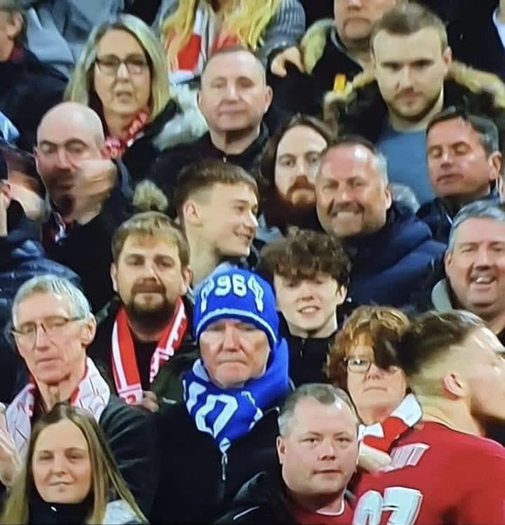 lfcgradyspage's tweet photo. This is Steve Kelly, who lost his brother at Hillsborough and he sits in or near his brothers seat at every Anfield Derby in the Kop end.
#liverpoolfc #liverpool #ynwa #lfc #premierleague #football #anfield #liverpoolfans #salah #mosalah #soccer #lfcfamily #championsleague #diaz #klopp #weareliverpool #fifa #epl #lfcfans #nunez #vandijk #kopites #thereds #liverpoolindonesia #jurgenklopp #liverpoolfcfans #bhfyp #BoomChallenge #moodchallenge