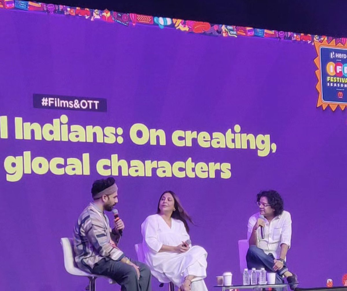 Doing what I love, the most—picking brains of the finest talents in town: @thevirdas @ShefaliShah_ are really as great as they get! Much fun @ifp_world