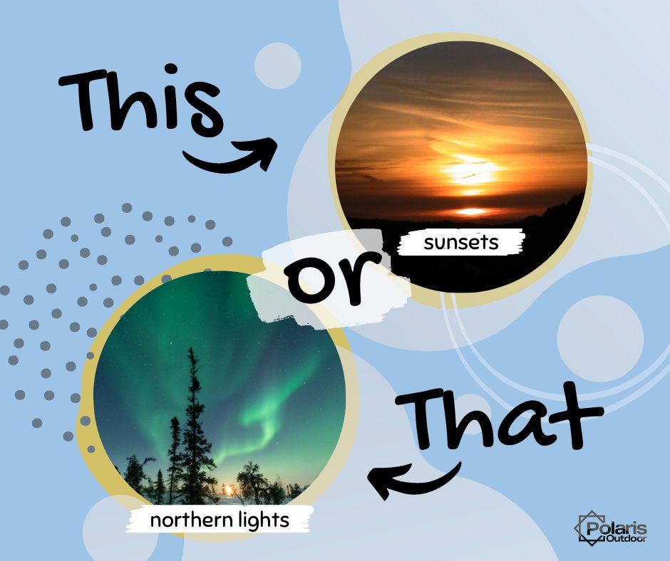 What would you rather see?

#northernlights #sunsets #thisorthat #adventure #sightseeing #travel #sundayfun