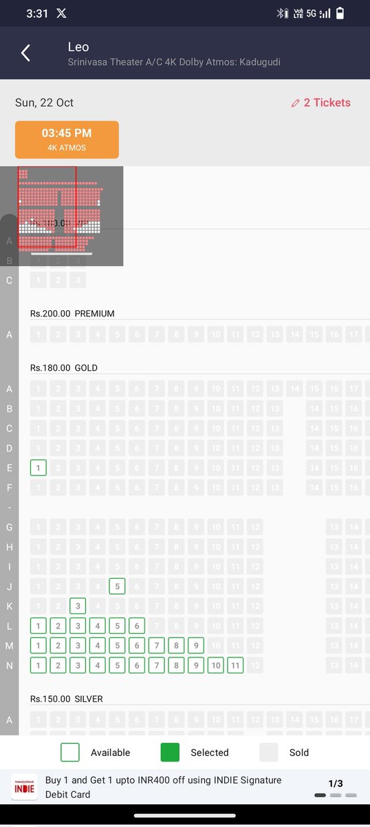 PunithV95349923's tweet photo. #BlockbusterLeo #LeoBlockbuster #LeoReview #LeoHindi #LeoFromToday #Leoticket #LeoFDFS #Vijay #LeoDas #LeoFlim #Thalapathy #LokeshKanagaraj #Anirudh #ThalapathiVijay #LokeshKanagaraj #Trisha #IMDb @7screenstudio @Dir_Lokesh Bangalore today π₯ https://t.co/LNdzvoa5C3