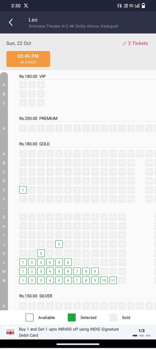 PunithV95349923's tweet photo. #BlockbusterLeo #LeoBlockbuster #LeoReview #LeoHindi #LeoFromToday #Leoticket #LeoFDFS #Vijay #LeoDas #LeoFlim #Thalapathy #LokeshKanagaraj #Anirudh #ThalapathiVijay #LokeshKanagaraj #Trisha #IMDb @7screenstudio @Dir_Lokesh Bangalore today π₯ https://t.co/LNdzvoa5C3