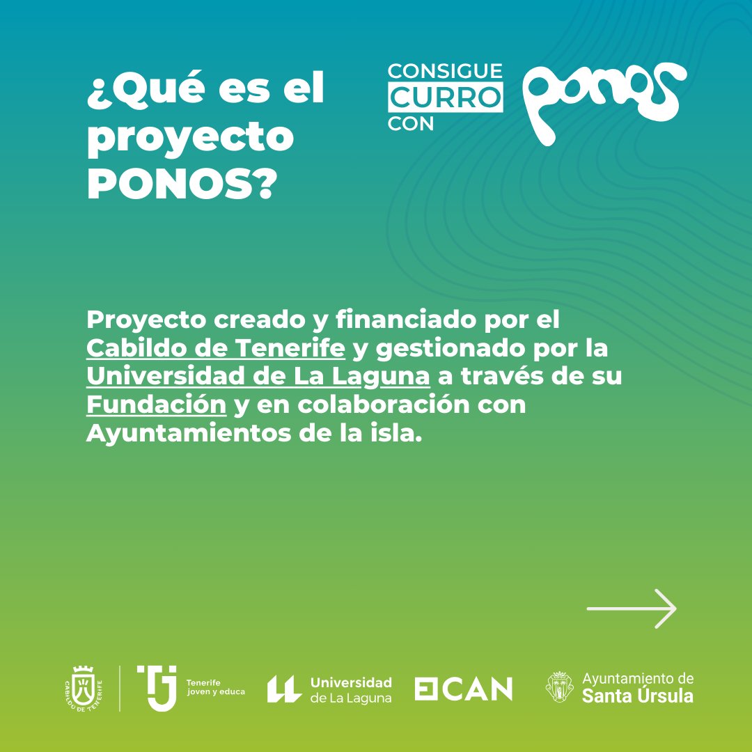 AytoSantaUrsula's tweet photo. La Casa Verde cuenta con una sede de #ProyectoPonos, donde te ayudaremos en tu búsqueda de empleo.

💪 Impulsa tu carrera, amplia horizontes y exprime al máximo tu desarrollo profesional.

¡Inscríbete en la web https://t.co/Wc0518kin2! https://t.co/NgL63n3elz