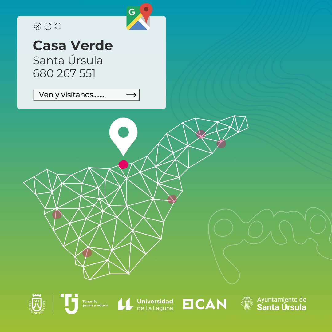 AytoSantaUrsula's tweet photo. La Casa Verde cuenta con una sede de #ProyectoPonos, donde te ayudaremos en tu búsqueda de empleo.

💪 Impulsa tu carrera, amplia horizontes y exprime al máximo tu desarrollo profesional.

¡Inscríbete en la web https://t.co/Wc0518kin2! https://t.co/NgL63n3elz
