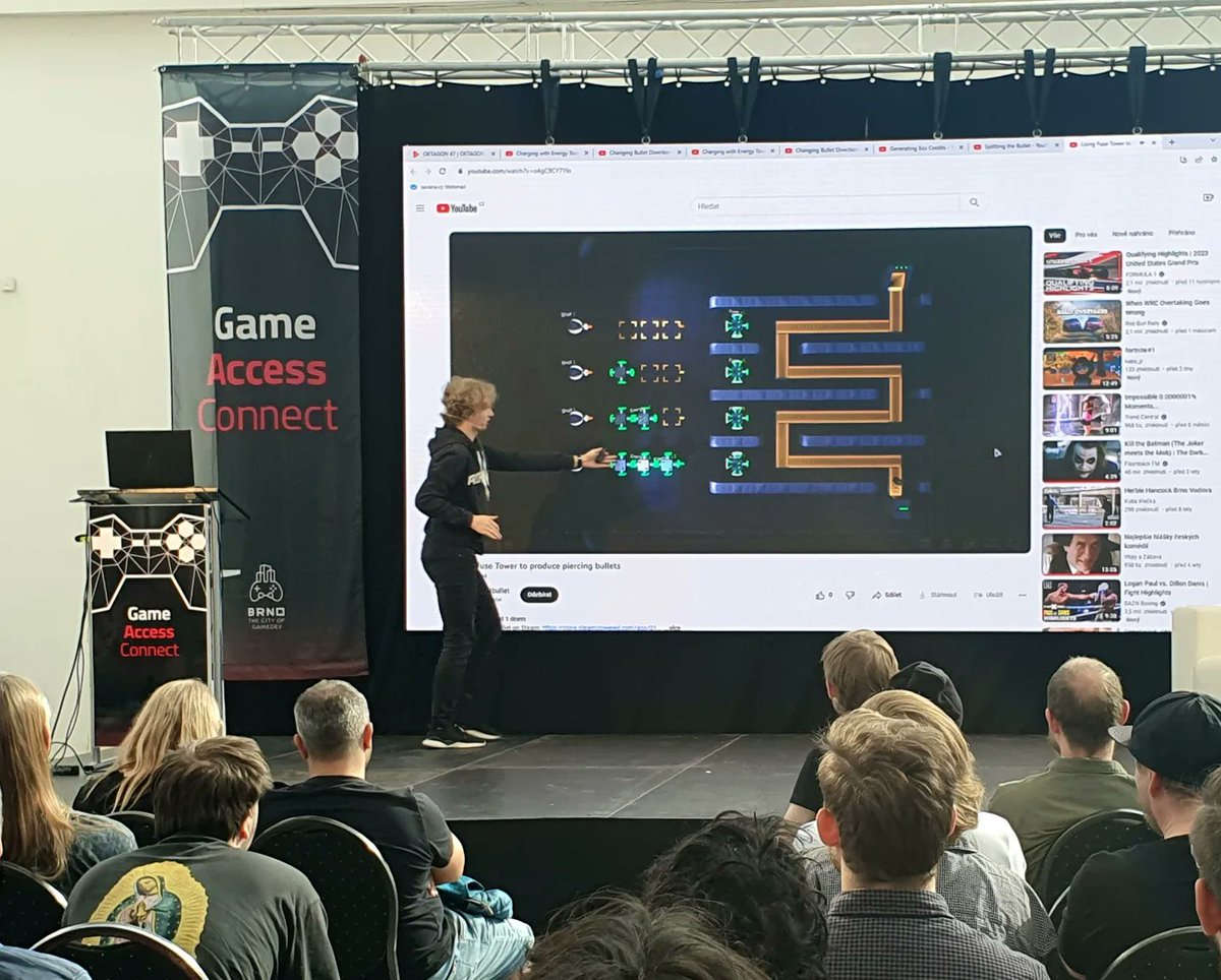 omnibullet_game's tweet image. Yesterday, we had the opportunity to present our game at the Game Access Connect stage. Big thanks to everyone who came and to #gamebaze and @HerniKlastr for making it possible!
#gameaccessconnect #makerfairebrno #puzzlegame #towerdefense