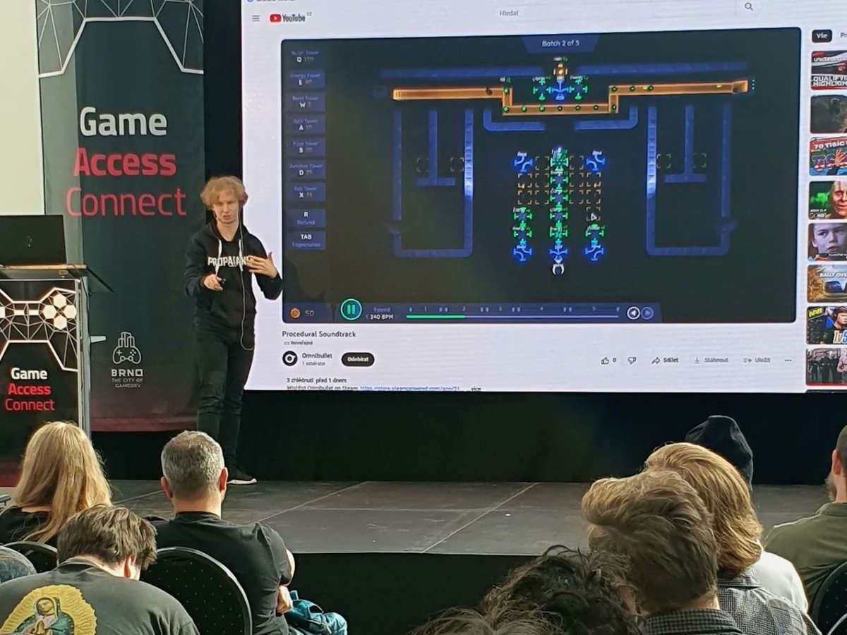 omnibullet_game's tweet image. Yesterday, we had the opportunity to present our game at the Game Access Connect stage. Big thanks to everyone who came and to #gamebaze and @HerniKlastr for making it possible!
#gameaccessconnect #makerfairebrno #puzzlegame #towerdefense