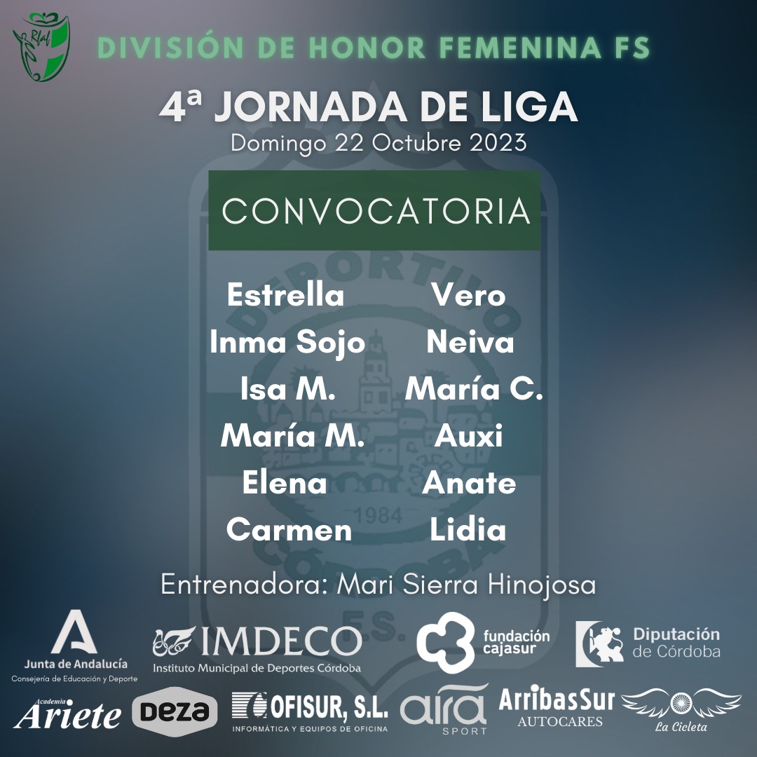 ⚔️CONVOCATORIA | Éstas son las doce guerreras citadas por Mari Sierra Hinojosa (<a href="/Hiinojosa99/">Hinojosa 🌚</a>) para el encuentro de hoy ante el Linares 💚

¡Os esperamos esta tarde en Vista Alegre! 🥳