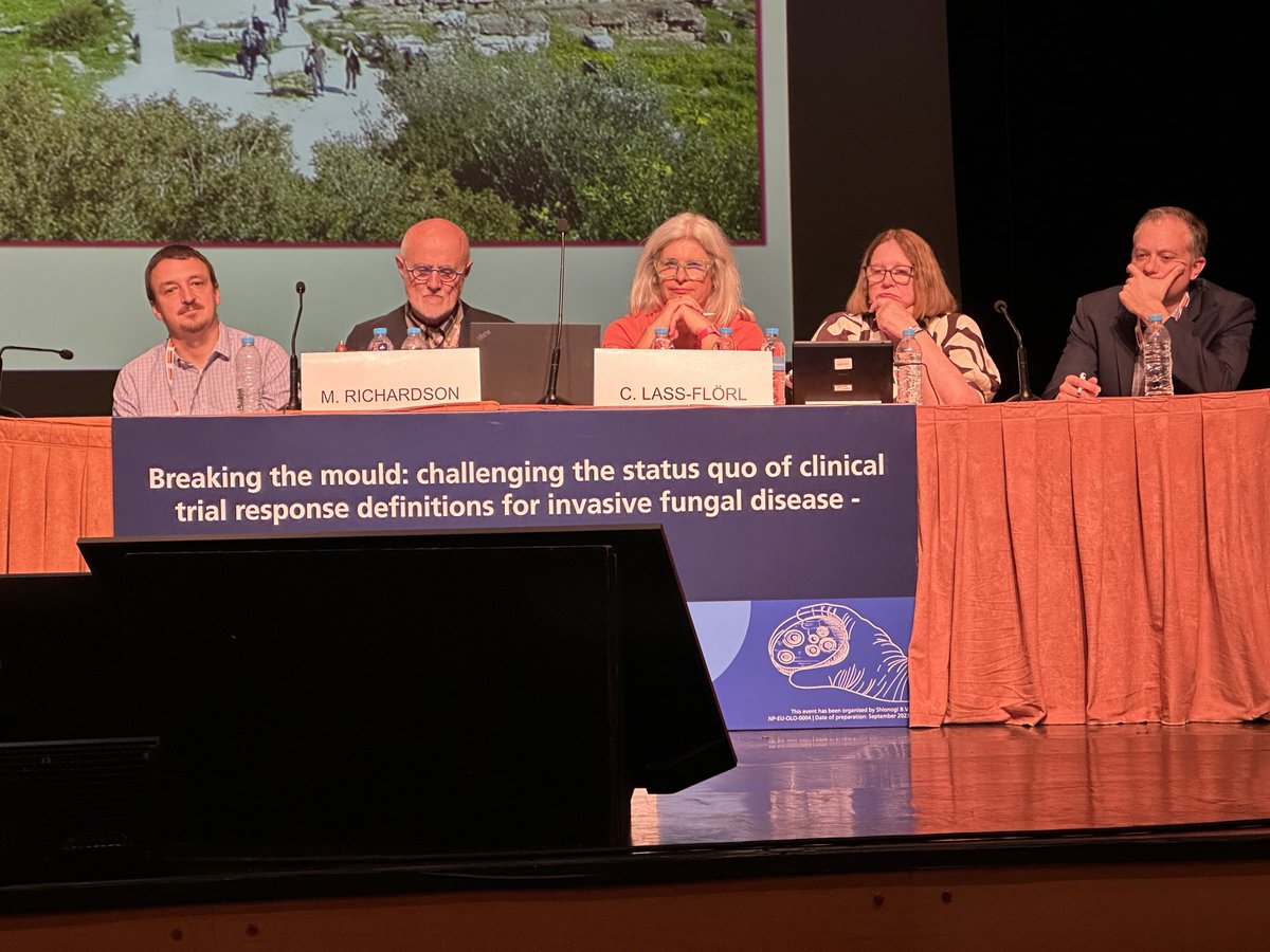 neil_gow's tweet photo. The great debate ⁦@TIMM_cc⁩ .  It could get bloody! It’s not broken so don’t fix it….or….. it’s well past it’s sell-by date. “EORTC/MSG definitions of antifungal therapy responses”. We will decide.  ⁦@eurconfmedmycol⁩ https://t.co/0WWPBcAPQb