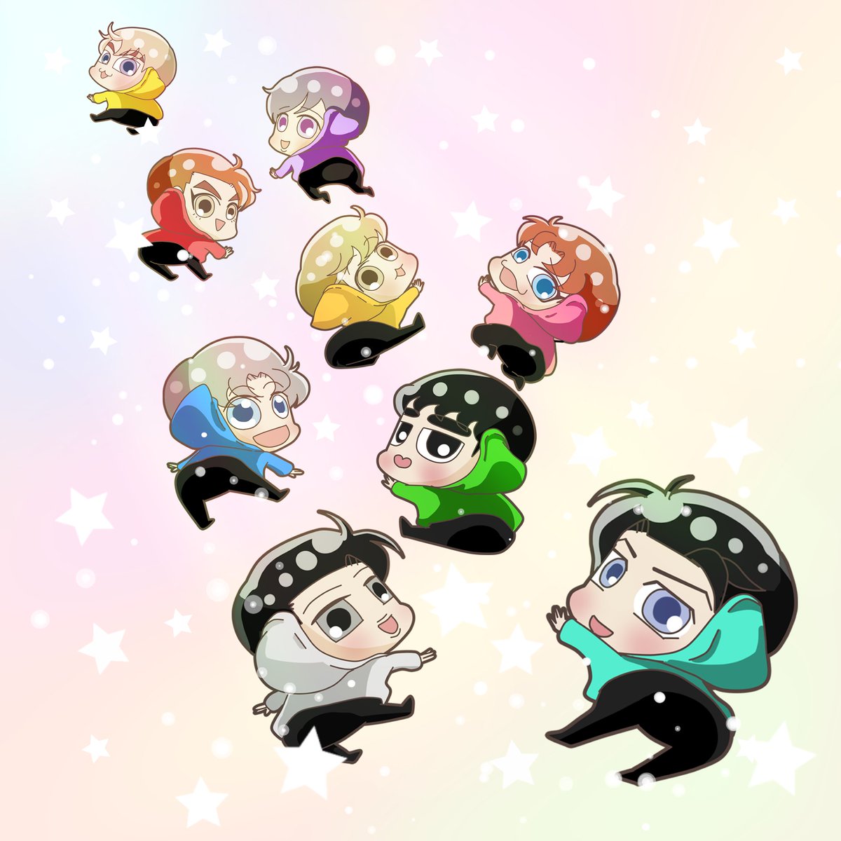 「EXO降臨#XIUMIN#SUHO#LAY#BAEKHYUN#CHEN#KYUN」|🍚さがる🍚のイラスト