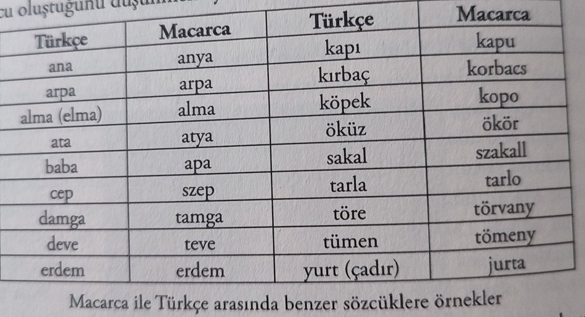 Türkçe ve Macarca arasındaki ortak kelimeler. Erdem ve arpa hiç değişmemiş