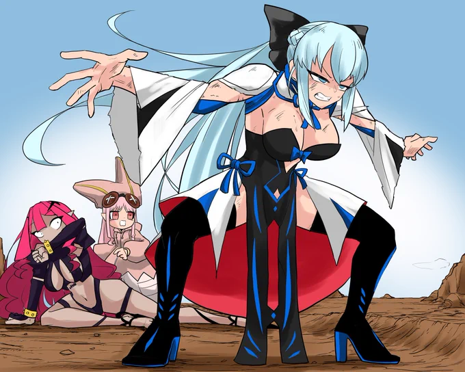 依頼より「ガッツでトリ子とハベトロットをかばうモルガンさま」#FGO 