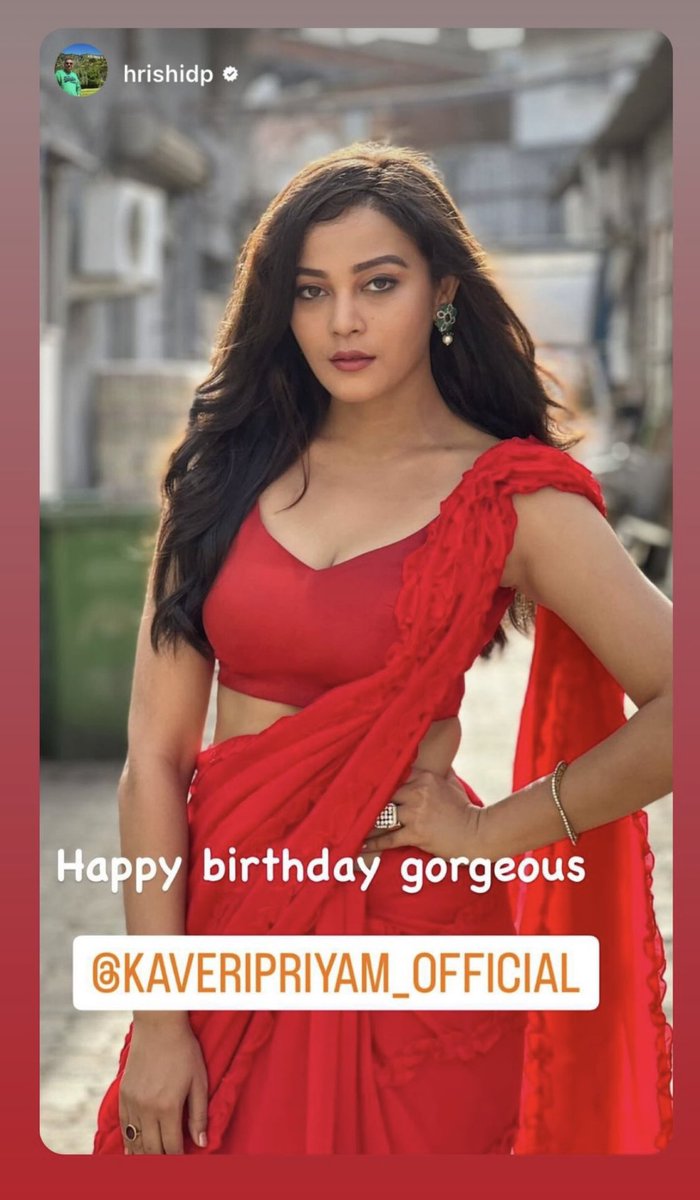 Hrishi da wishing Kaveri with a pic clicked by him. Gorgeous indeed

HBD KAVERI PRIYAM