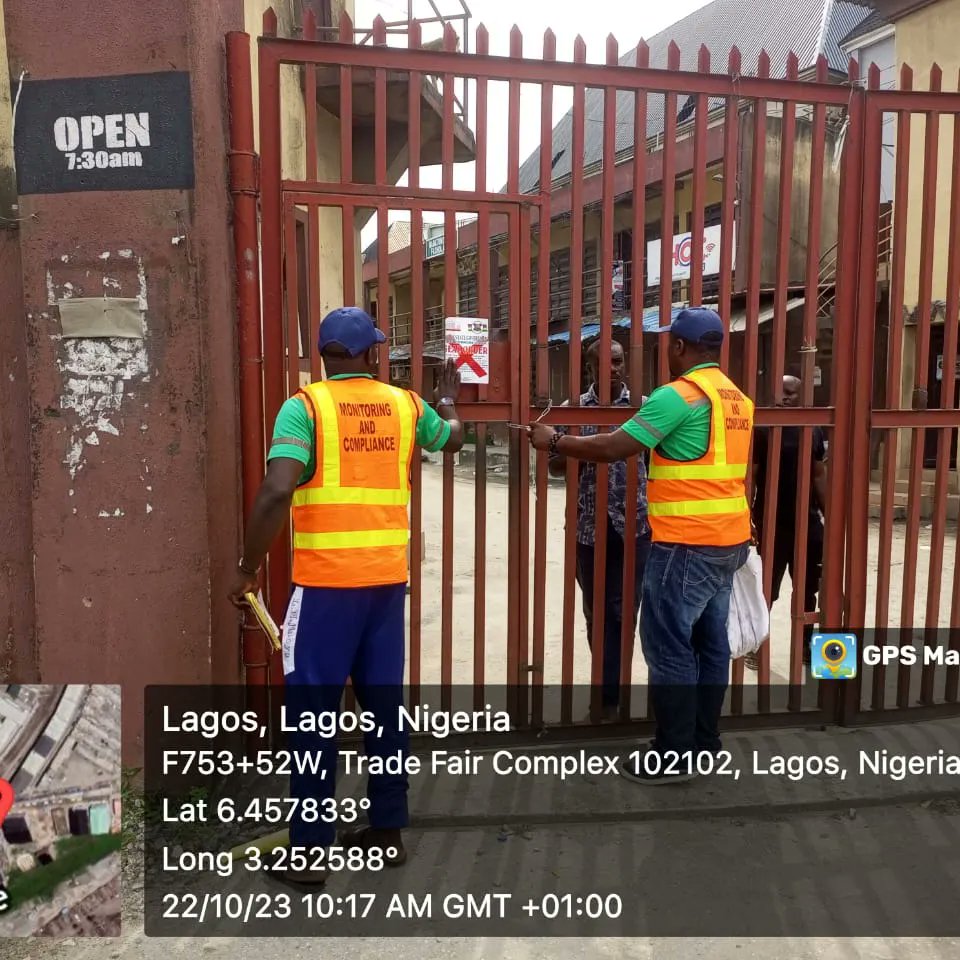Lawma_gov's tweet image. ASPAMDA, BBA and other markets within the Lagos International Trade Fair Complex Ojo, sealed today Sunday, 22nd October, 2023 for poor waste disposal practices and other general environmental infractions. More details later

@tokunbo_wahab
@muyiwag
@followlasg
@Mr_JAGs

#lawma