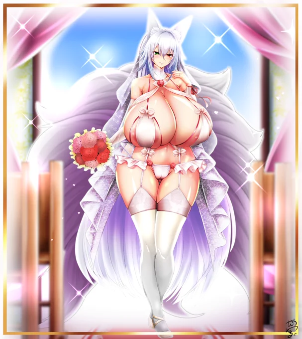 リクエストイラストクライアント様のオリジナルキャラクターのウェディング風衣装です!ご依頼ありがとうございましたっpixivにもあります(^^) 