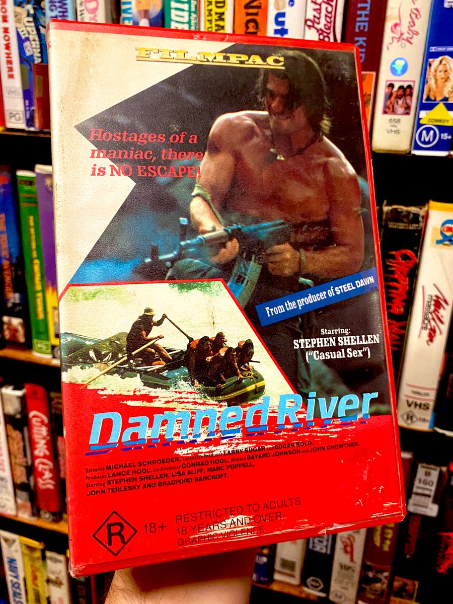 me_dc's tweet photo. Day 111 - Damned River (1989)
#VHS
#VHScollector
#VHScollection
#tapes
#DamnedRiverMovie
#StephenShellen
#Filmpac https://t.co/z3RWV37w26