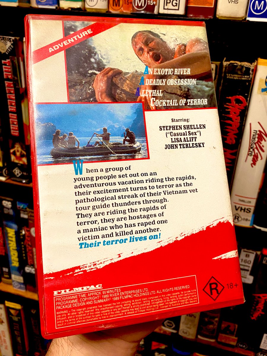 me_dc's tweet photo. Day 111 - Damned River (1989)
#VHS
#VHScollector
#VHScollection
#tapes
#DamnedRiverMovie
#StephenShellen
#Filmpac https://t.co/z3RWV37w26