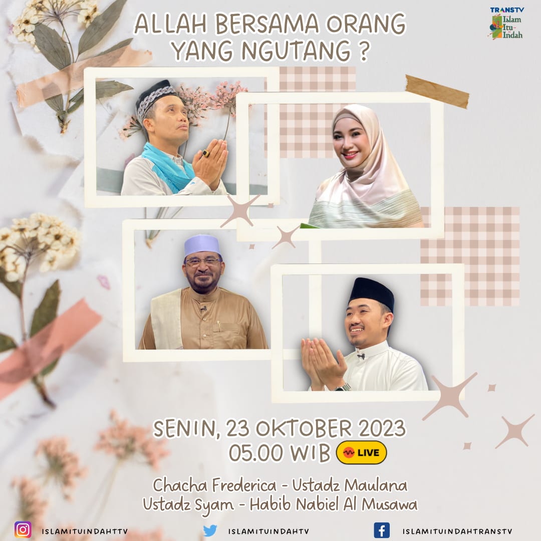 Jangan takut buat yg ngutang ya selama ada niat dan ikhtiar utk melunasi, Allah pasti bantu kok , ntn bsk hari senin 23 oktober 2023 jam 5.00 WIB