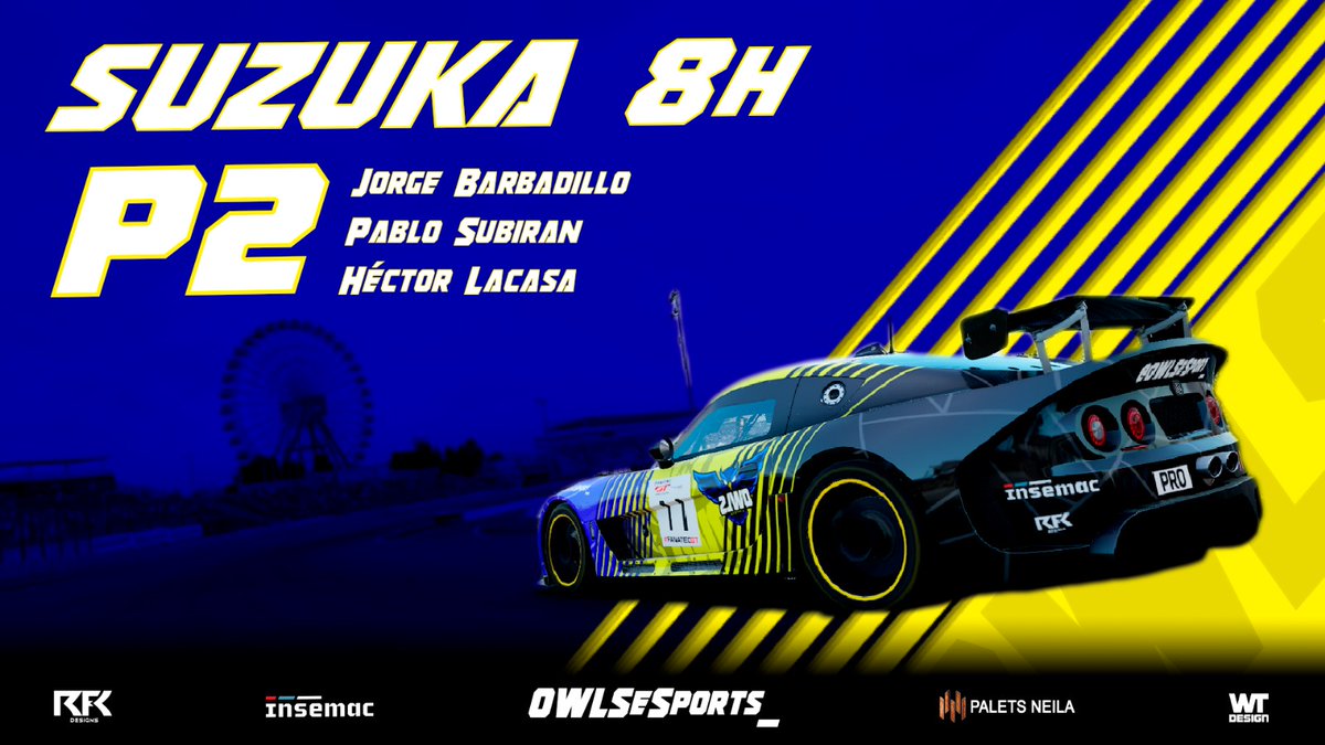 OWLSeSports_'s tweet photo. Increíble trabajo de nuestro chicos ayer en las 8H de @inter_simracing 💪🏻
Nos llevamos una gran P2 🏆🥈
A manos de:
👤 @Jorgewnz
👤 @RotaryForce9k
👤 @Heectoor11
Carrera constante y sin fallos !!
Enhorabuena búhos 🦉🦉
#somosowls #familia #insemac #paletsneila https://t.co/dU2XtGKGY1