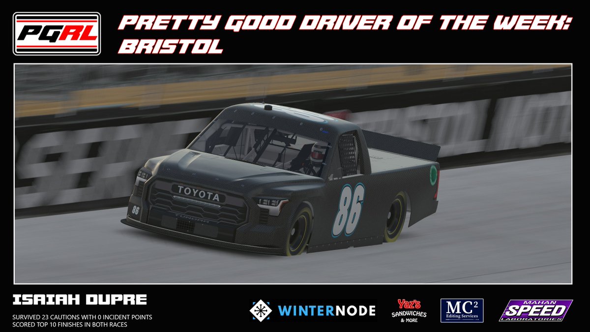 Pretty Good Racing League tweet media