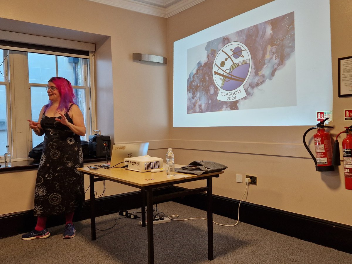 Glasgowin2024's tweet photo. We’re at Glasgow School of Yarn!
Our amazing chair and Professor of Gaming at Staffordshire University, Esther MacCallum-Stewart, is giving a talk discussing how knitting has become a vital part of SFF writing!
#Glasgow2024 #Fantable https://t.co/xRUcHyJTa6