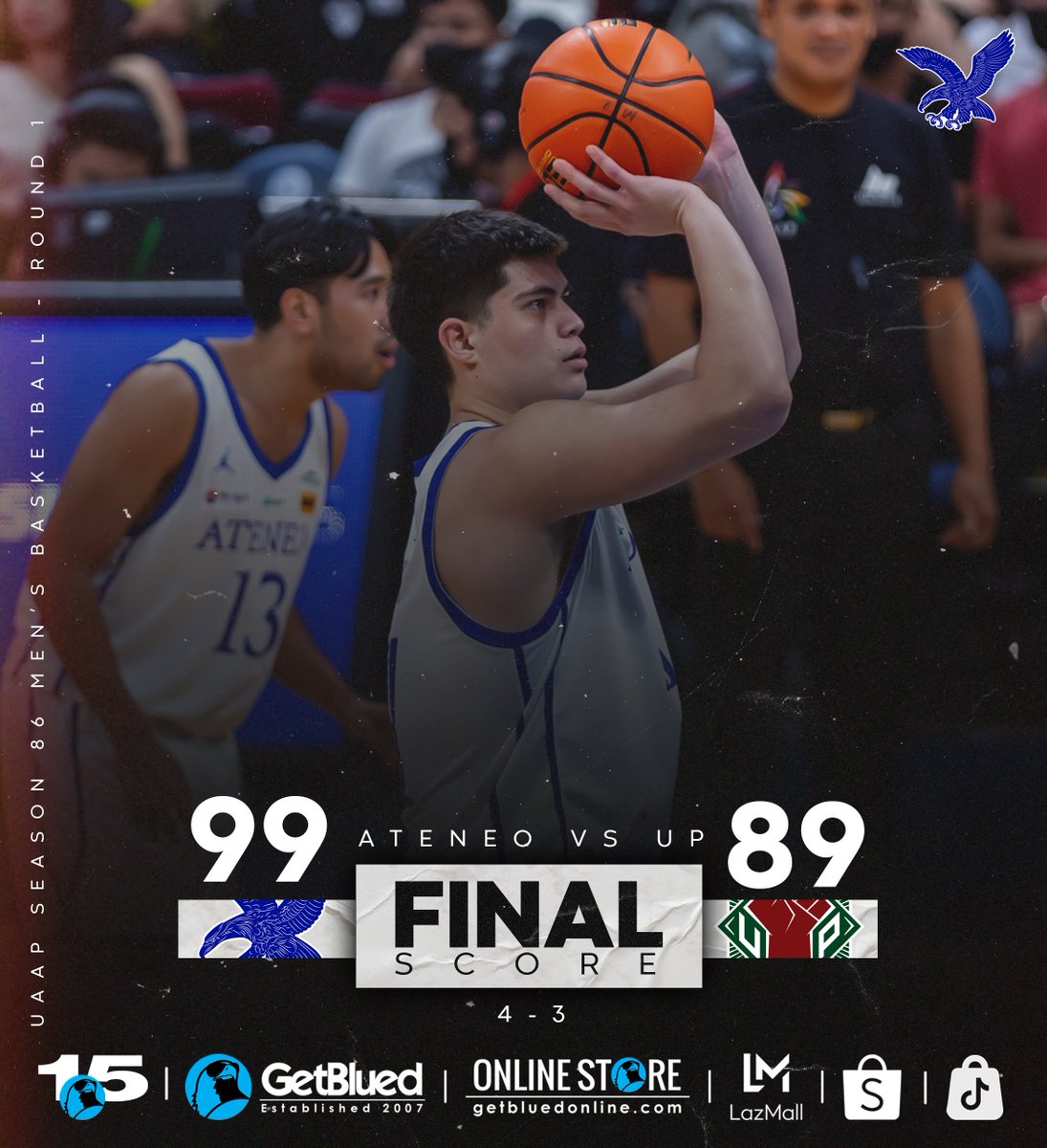 GetBlued's tweet photo. TEAM ATENEO DEFEATS UP! 🦅

#InTabWeTrust
#obfelden
#UAAPSeason86
#GetBlued https://t.co/JUVwyqpIpp