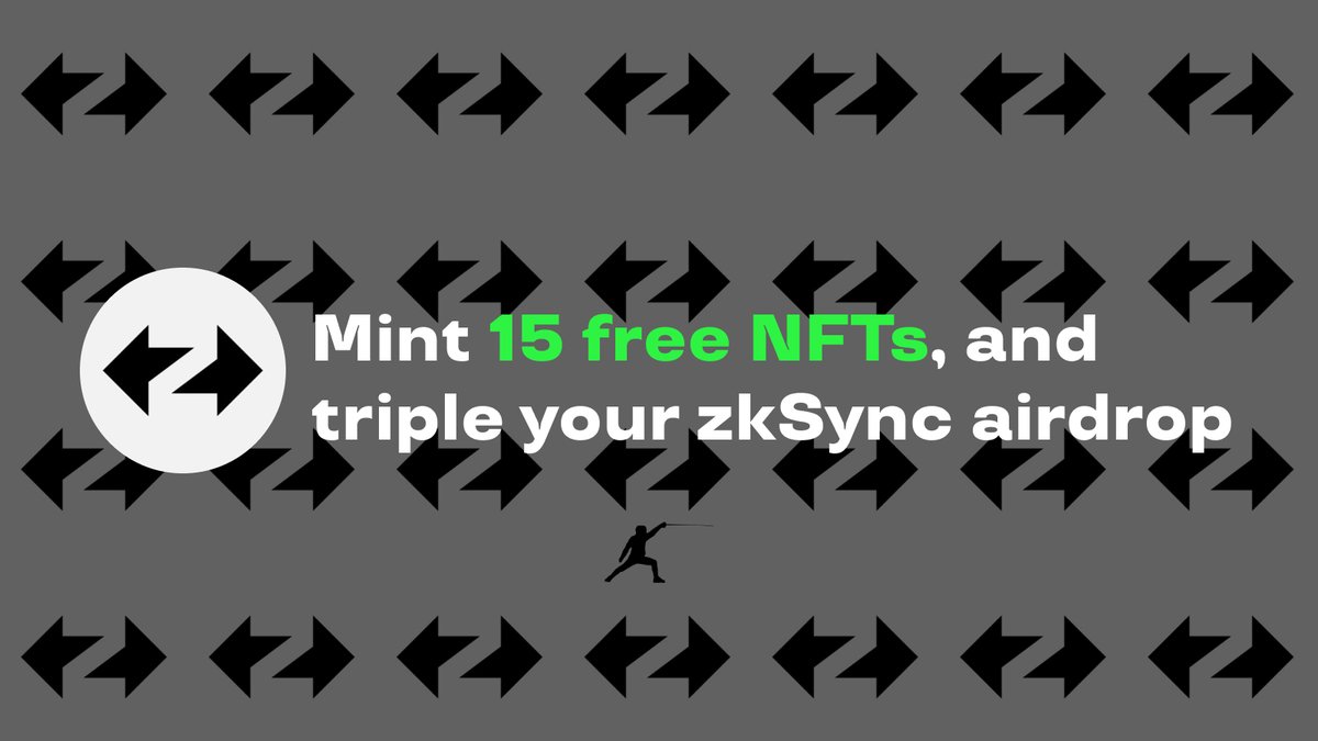 Missed out on the $250 APT ($2,000) airdrop for a free NFT?

No worries, zkSync's got your back!

With the NFT multiplier, your airdrop could skyrocket to an astounding $10,000.

Get ready to claim 15 free NFTs on zkSync and secure your $ZKS airdrop. Here's how 👇🧵