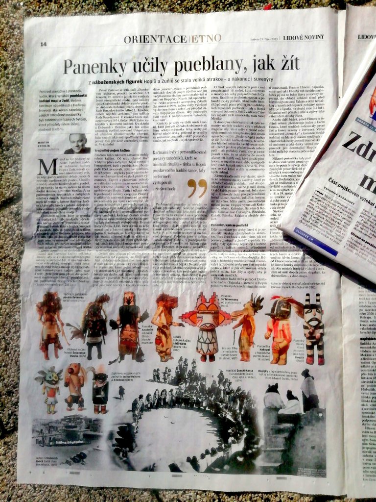 martinrychlik's tweet photo. 🗞️ Znáte #kačíny? Ve víkendových LN #Orientace píšu v jubilejním 20. díle seriálu #Etno (věnovanému etnickému "umění") o těchto "panenkách" pueblanských indiánů #Hopi a #Zuňi, které zobrazovaly duchy i maskované tanečníky, též #katsíny. Figurky jsou to krásné 🗿 https://t.co/8T4ztDunRC
