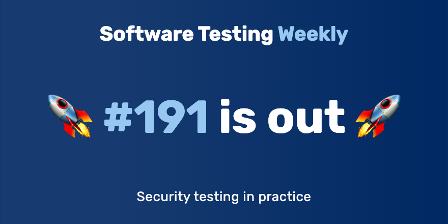 Software Testing Weekly 🚀 tweet media