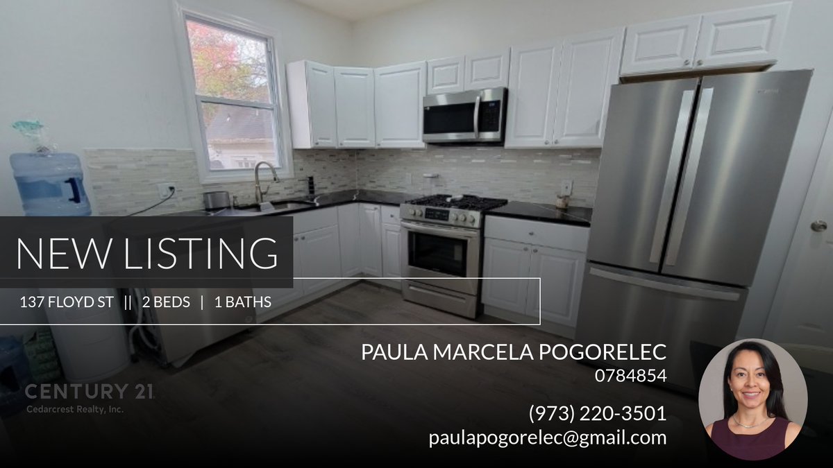 PaulaRealtorNJ's tweet photo. 📍 New Listing 📍 Take a look at this fantastic new property that just hit the market located at 137 Floyd St 2 in Belleville Twp.. Reach out here or at (973) 220-3501 for more information

Paula Marcela Pogorelec
Seller Repre... https://t.co/E0wAJceaTm https://t.co/r7HTdTjqqS