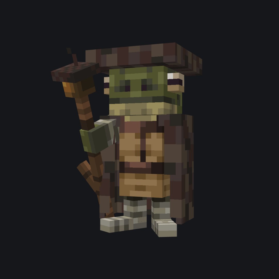 D1m1ne's tweet image. Frog 🐸

#Minecraft #Blockbench #lowpoly #pixelart