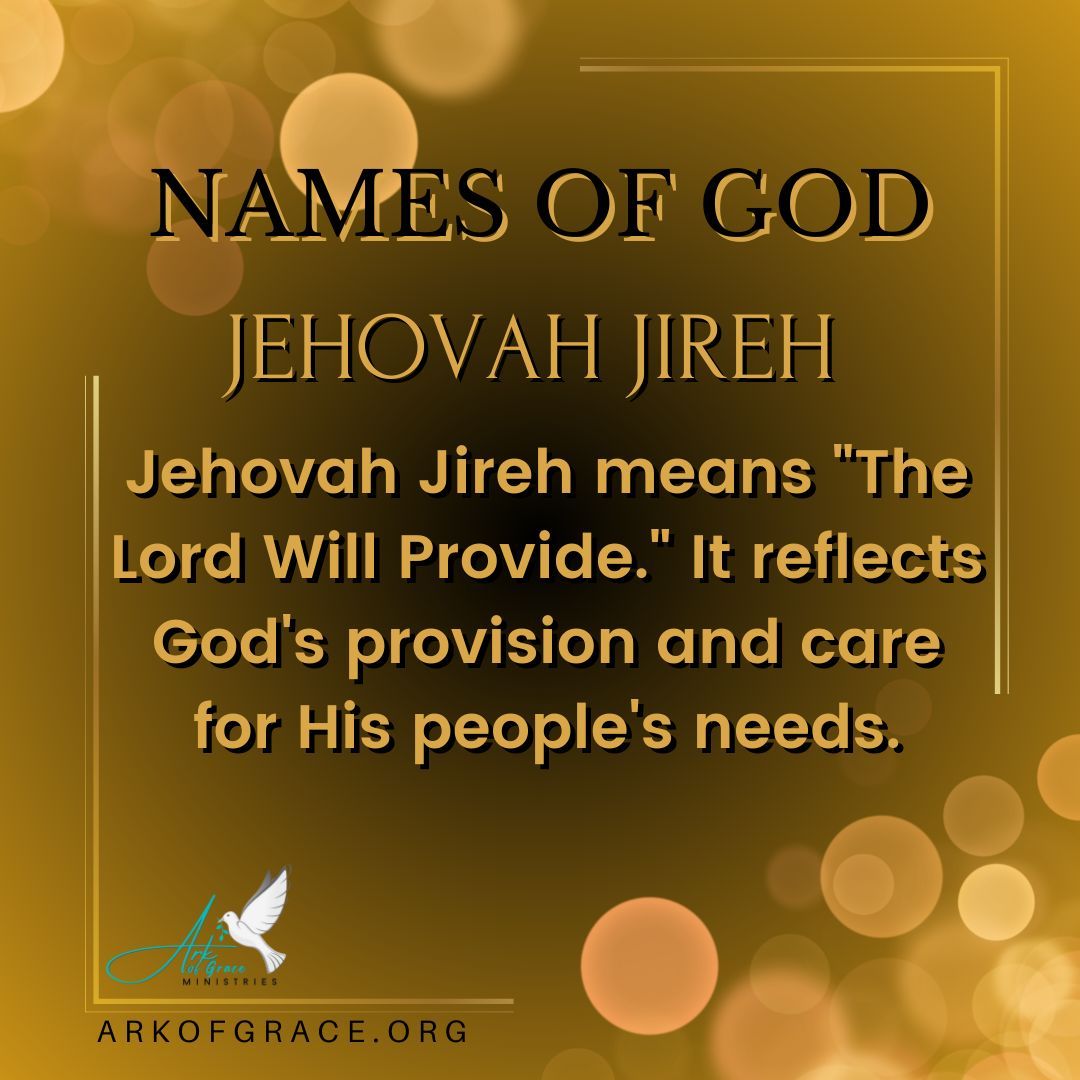 AmandaGrace_AOG's tweet photo. Jehovah Jireh - Jehovah Jireh means "The Lord Will Provide." It reflects God's provision and care for His people's needs.
#God #Lord #HolySprit #Jesus #Father #JehovahJireh #myProvider https://t.co/tBXQvod5yy