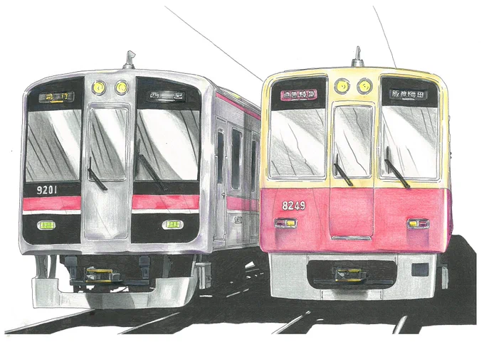 懐かしき阪神電車の赤胴車