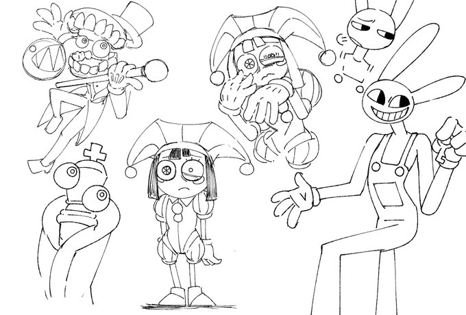 ちょっとTHE AMAZING DIGITAL CIRCUSが良過ぎたのでラクガキファンアート。
Pomniちゃんがかわいそうかわいい過ぎる。 