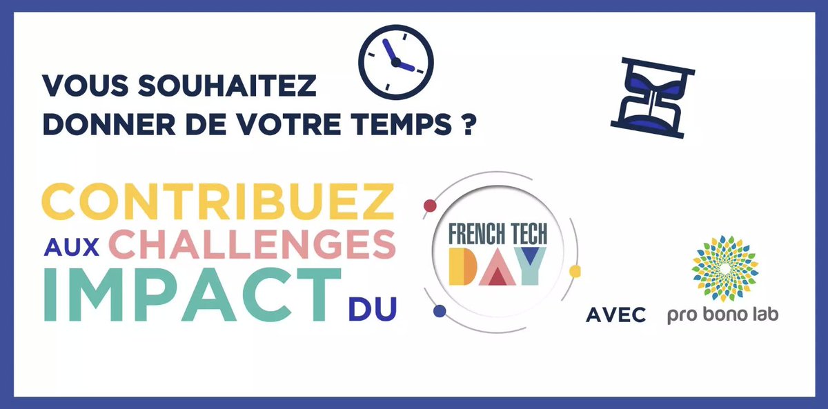 French Tech Bordeaux (@frenchtechbdx) on Twitter photo Soutenez 3️⃣ causes avec les Challenges #Impact du #FrenchTechDay ! 🙏
Parmi les challenges, vous pouvez rejoindre <a href="/ProBonoLab/">Pro Bono Lab</a> et choisir une mission pour aider une association d’intérêt général.
Toutes les infos 👉 lc.cx/Vjq2hw2y5XI Soutenez 3️⃣ causes avec les Challenges #Impact du #FrenchTechDay ! 🙏
Parmi les challenges, vous pouvez rejoindre <a href="/ProBonoLab/">Pro Bono Lab</a> et choisir une mission pour aider une association d’intérêt général.
Toutes les infos 👉 lc.cx/Vjq2hw2y5XI