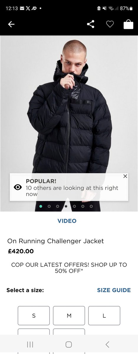 Patronshaun's tweet photo. @JDHelpTeam @JDSports @on_running  surely this is a pricing error? https://t.co/b4nY5lxaVz