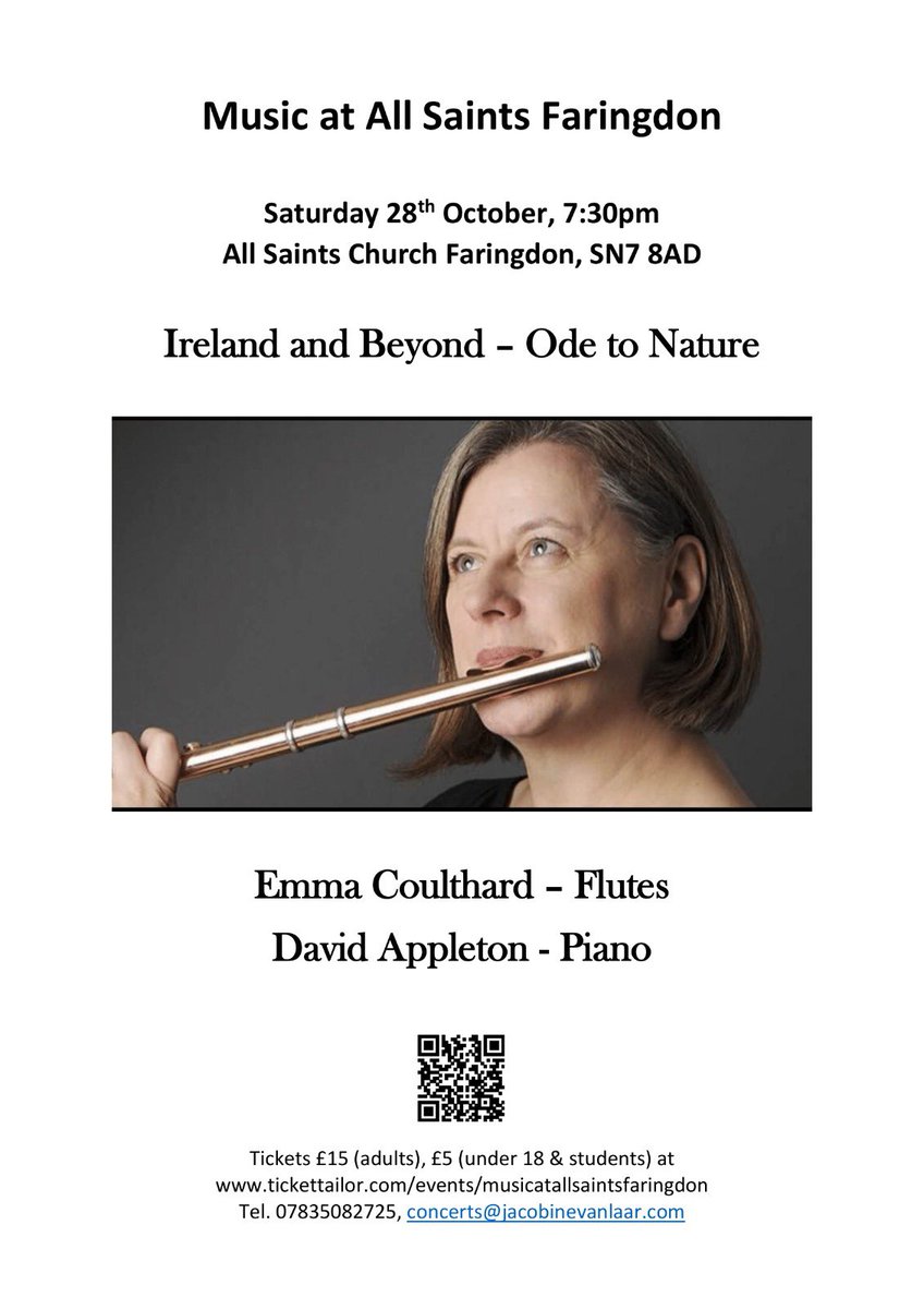 For those around Oxford(shire) next Saturday! With @1girlwithflute