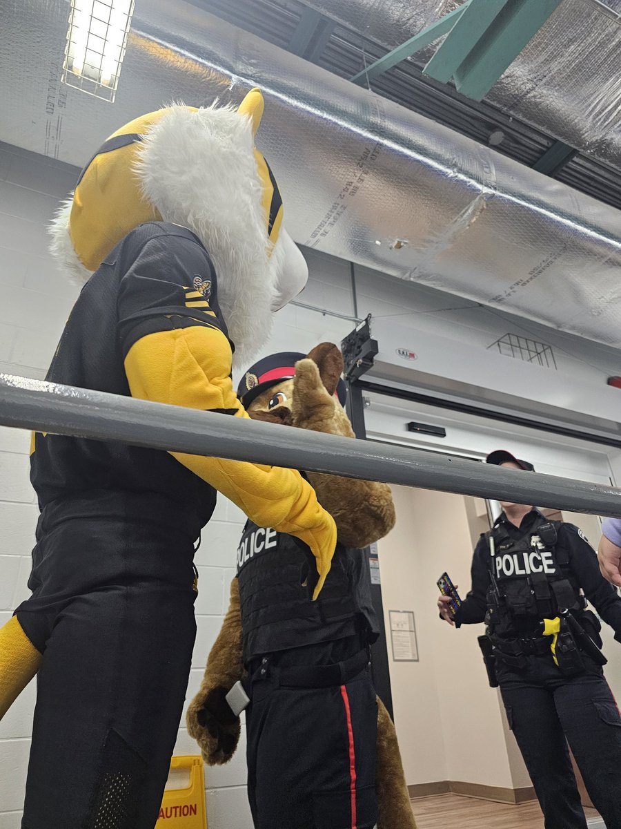 Great start to the season and to the 50th hockey season for #rosedalearena thank you <a href="/HamiltonPolice/">Hamilton Police</a> <a href="/Ticats/">Hamilton Tiger-Cats</a> for helping us celebrate.