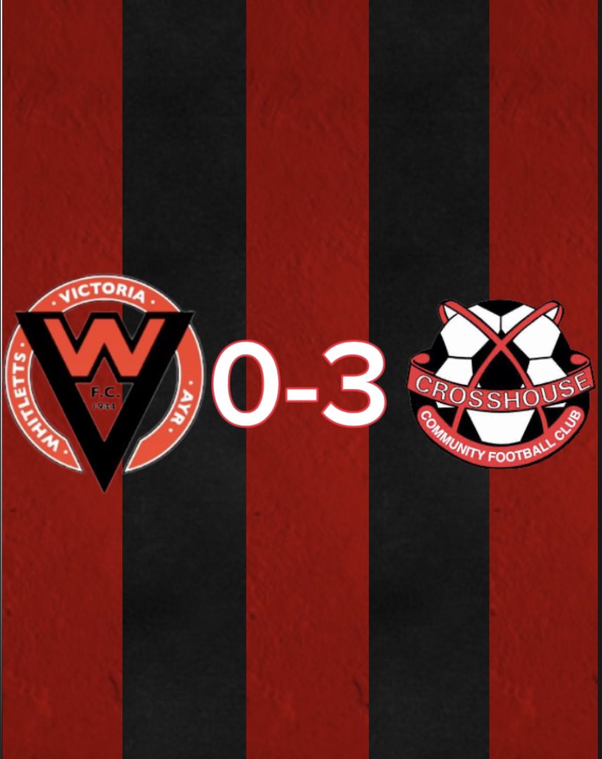 A tough defeat at home to crosshouse today, we must improve going on to next week🔴⚫️