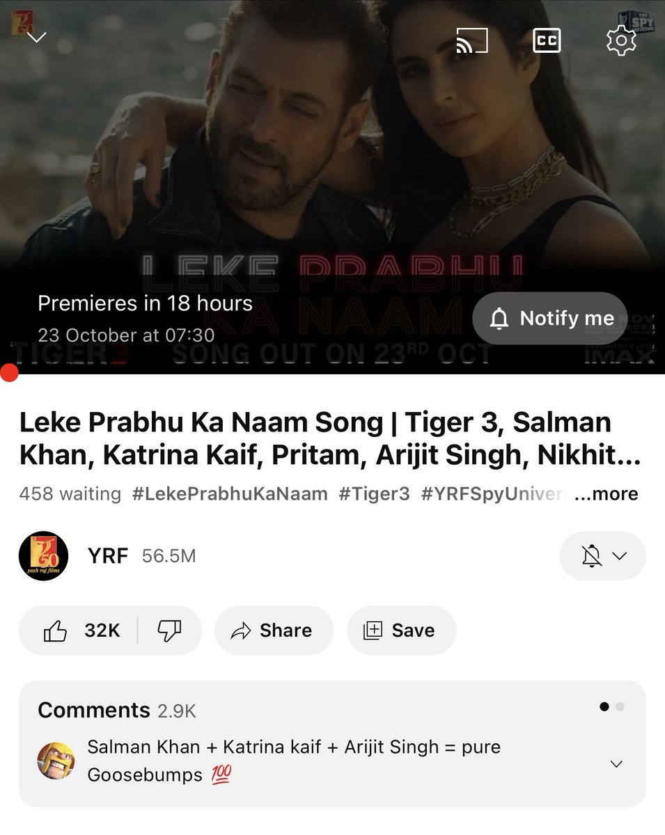 #BesharamRang in first 2 hours had almost 50K likes🔥

#LekePrabhuKaNaam in first 6 hours has 32 likes😂

YRF can buy bots, likes and give all the INORGANIC numbers, but the hype and love that #ShahRukhKhan has will always be a dream for Jodhpuriya #SalmanKhan
