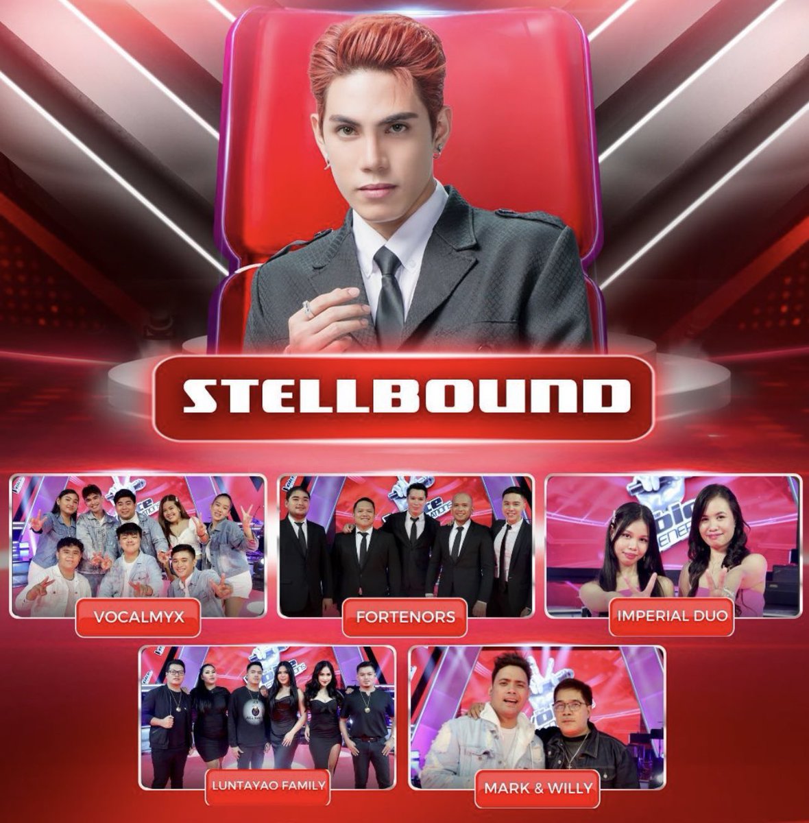 Sino ang makakapasok , sino ang hindi palarin ? …

Abangan natin Yan ngayon gabe na sa The Voice PH ….

STELLBOUND SING OFFS 
<a href="/SB19Official/">SB19 Official</a> #SB19
#SB19_STELL <a href="/stellajero_/">Stell Ajero</a>
#TVGCoachStell 
#TVGDeserveNiyoIto