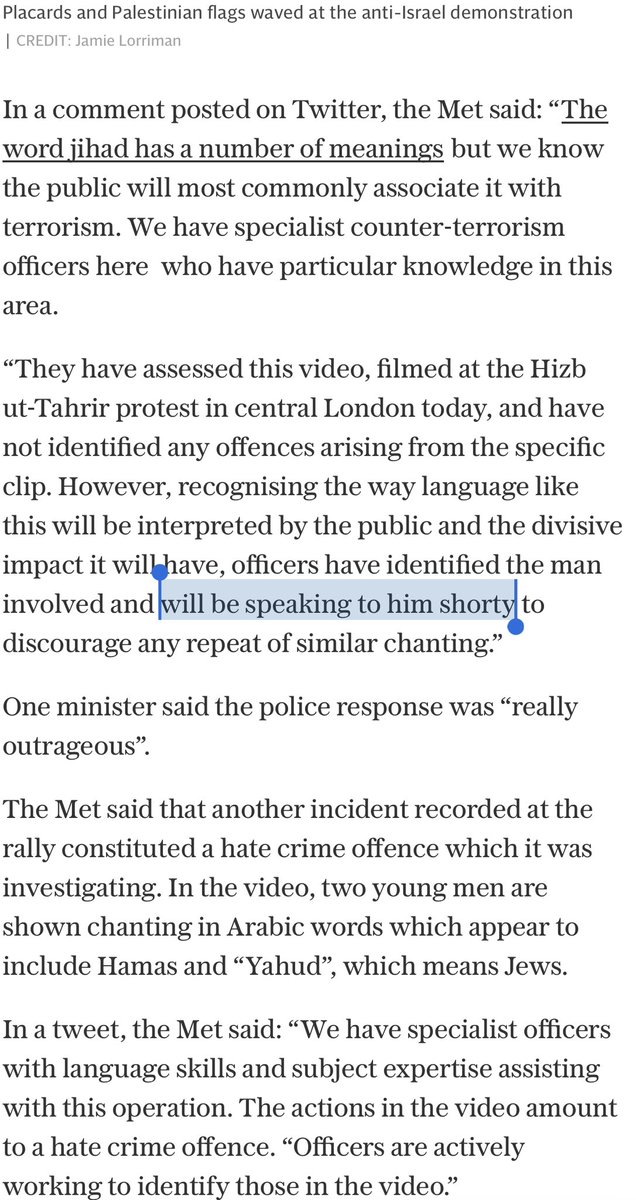 jameswoudhuysen's tweet photo. One thing for which you can really credit @metpoliceuk: #NEWSPEAK, aka #Postmodern #LinguisticAnalysis, aka #WRIGGLING.
Also: identifying a miscreant shouting #jihad, the Met says it "will be speaking to him shorty" - according to the #Sloppygraph https://t.co/WkEDxDy9Lp https://t.co/isBmBIWPAB