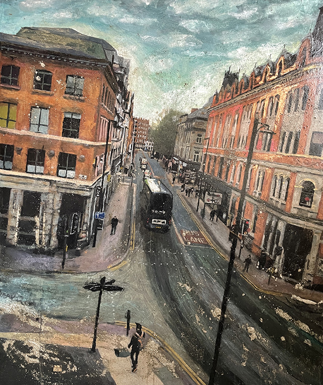 Capturing the Mancunian cityscape from an aerial perspective, we are presented with the heart of the city centre below us.

Manctopian Series by Tim Garner

artzu.co.uk/artist/tim-gar…

#manchesterlandscape #manchester #cityscape