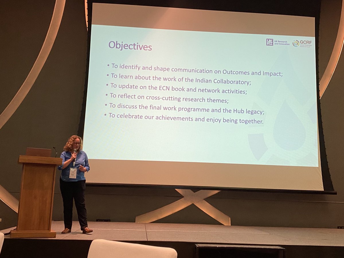 ⁦⁦<a href="/clwnewc/">Claire Walsh</a>⁩ ⁦<a href="/GCRFWaterHub/">Water Security Hub</a>⁩ kicking off the final meeting in Delhi. Looking forward to a cracking week ahead, with field trips, discussions &amp; fun times with everyone!