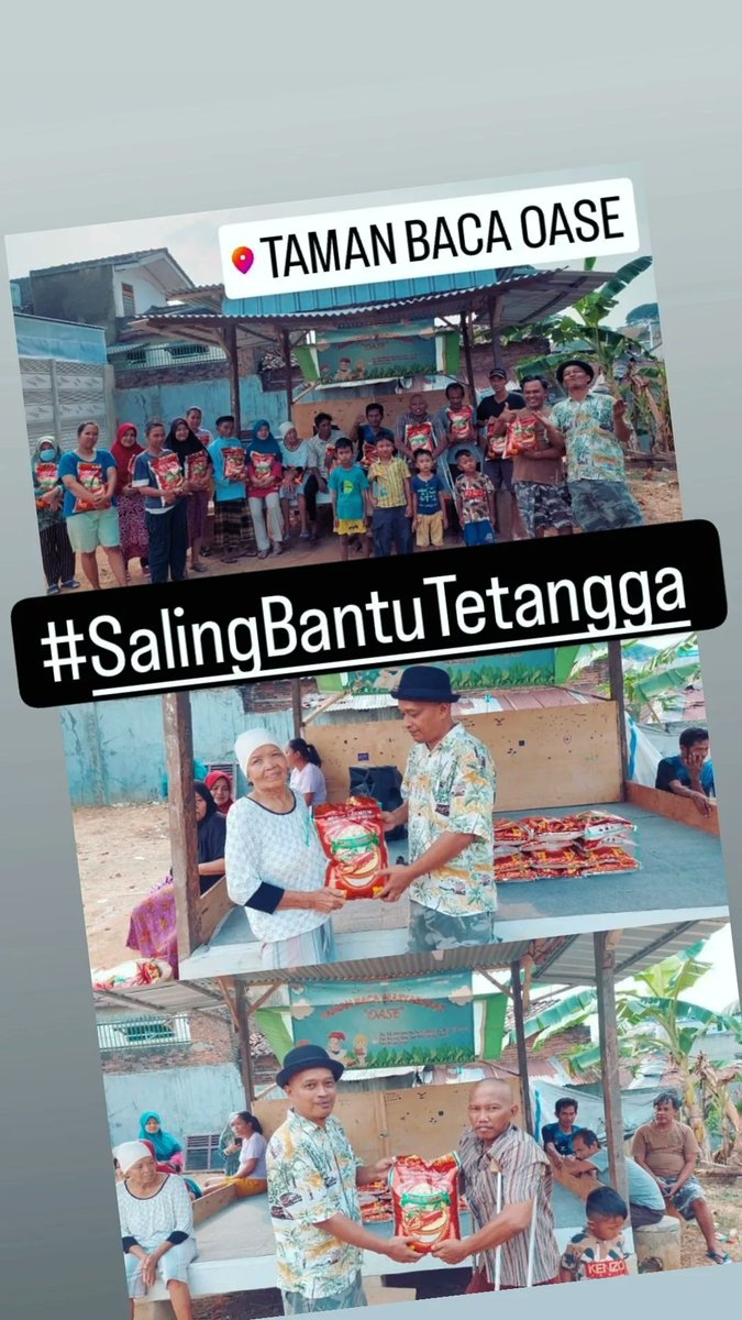 TbmOase's tweet photo. "SALING BANTU TETANGGA"
[Oktober2023]

Membersamai warga dijalan senyap kebajikan https://t.co/EDcy7b3zRG
