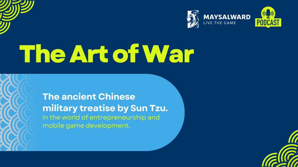 Explore “The Art of War”! Uncover its timeless wisdom in our latest episode: Strategic Mastery for Entrepreneurs and Game Developers. More wisdom awaits! 👉 Listen here: podcast.maysalward.com #Podcast #GameDev #Entrepreneurship #StrategicMastery #theartofwar